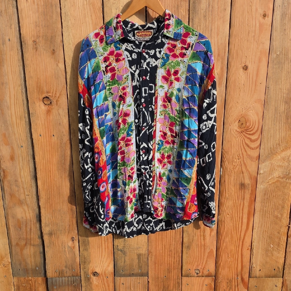 Vintage Paragraff Long Sleeve Button Down Shirt